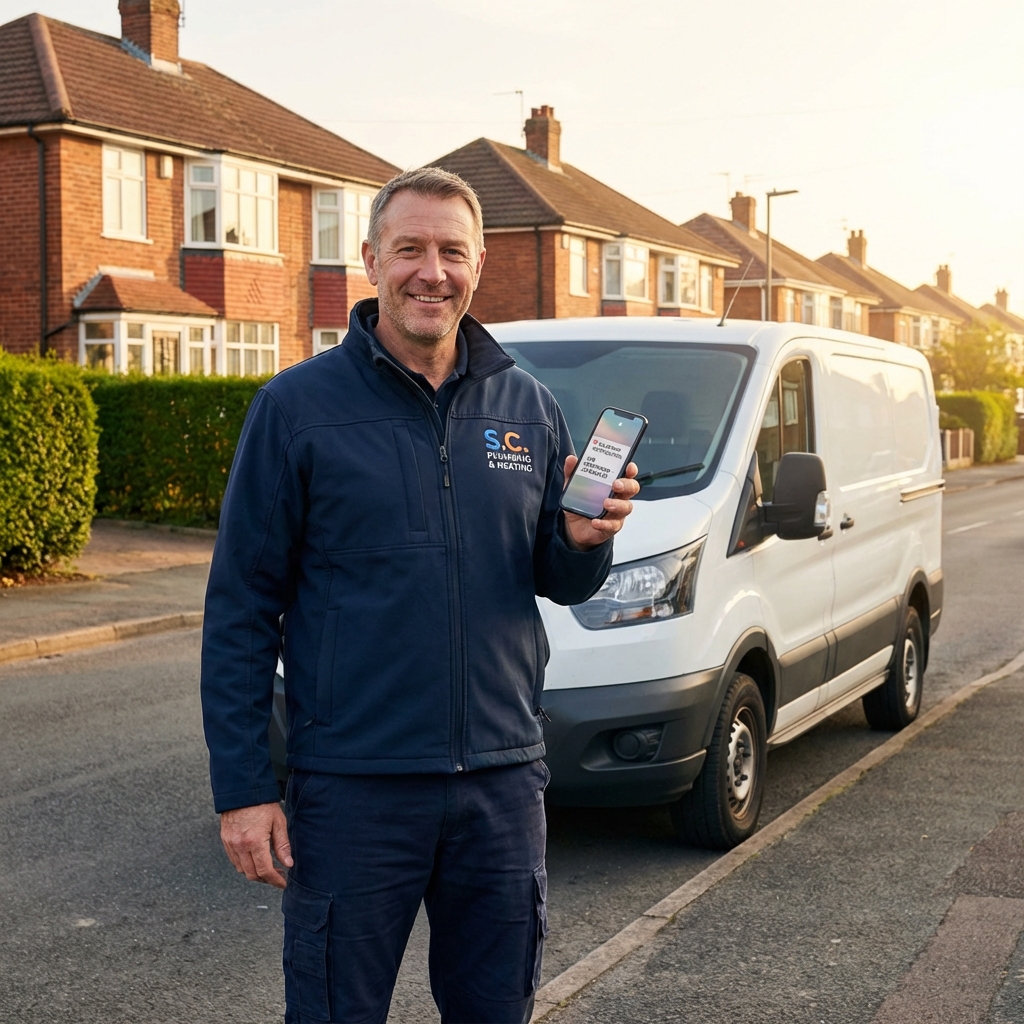 Tradesperson using Callout on their phone
